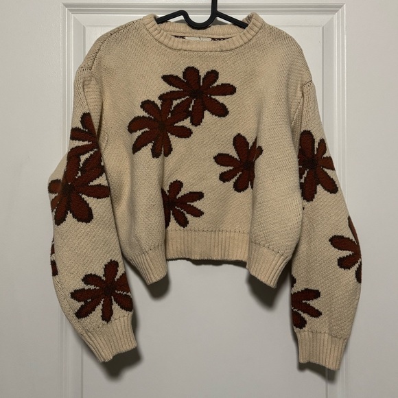 PacSun L.A. Hearts Cropped Floral Knit Sweater - Picture 3 of 6